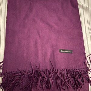 Purple Cashmere Pashmina Scarf